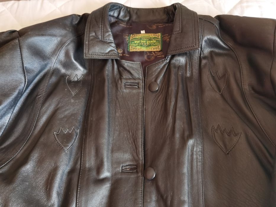 Casaco de pele original preto xl