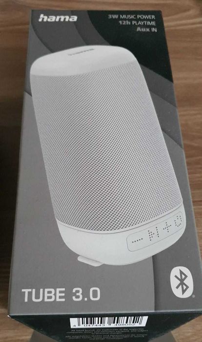 Głośnik Bluetooth Hama Tube 3.0 3W Akumulatorowy Biały
