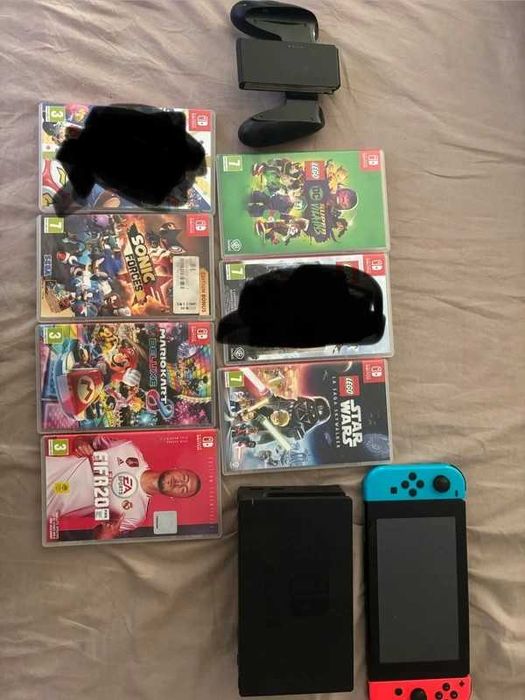 Nintendo Switch c/ 5 Jogos e Acessórios - Excelente Estado