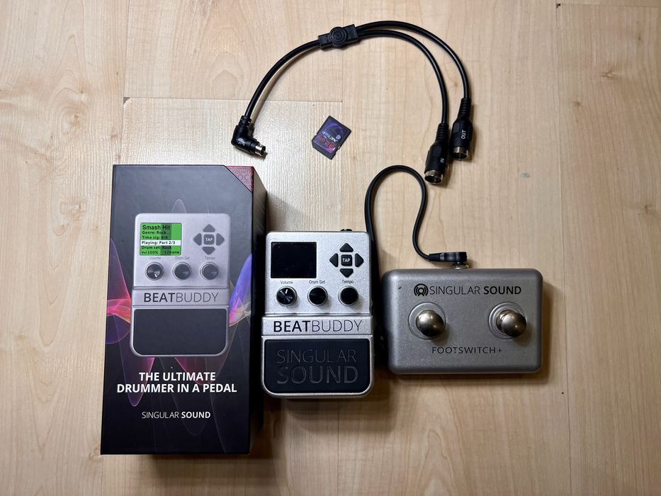 Pedał perkusyjny Beatbuddy+przelacznik+kabel MIDI+kilkaset podkladow