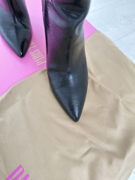 Стильные кожаные сапоги Paris Texas / шпилька / как новые