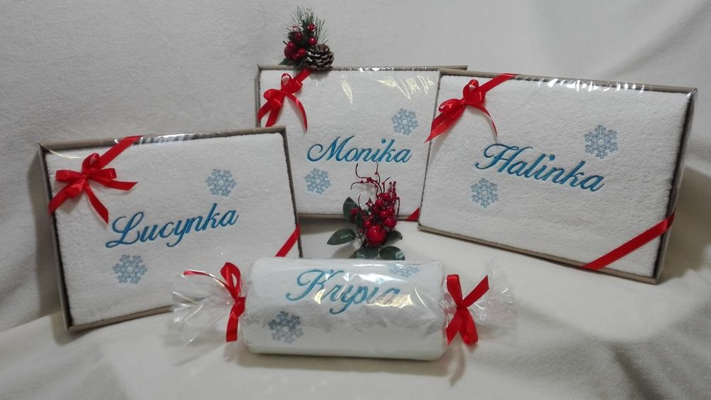 Ręczniki z personalizowanym haftem na Urodziny, Ślub, Rocznicę, hotelu