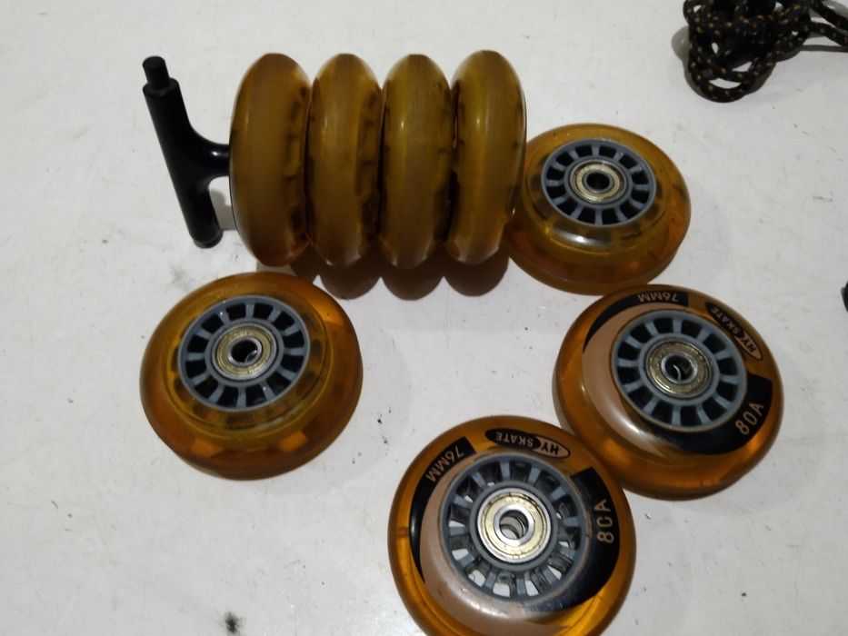 Kółka kauczukowe do rolek HY-Skate 76 mm 80 a