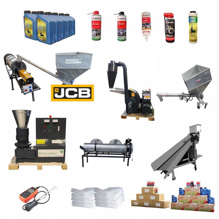 Suszarnia JCB Granulator 11 Młyn Workownica Zestaw Linia Pelet Karma
