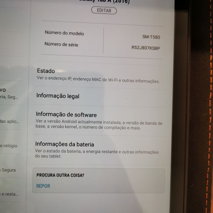 Samsung galaxy tab A com teclado