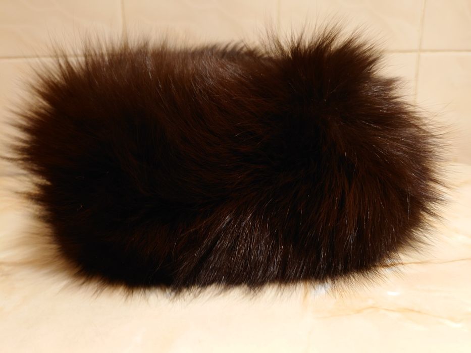 Czapka futrzana brązowa