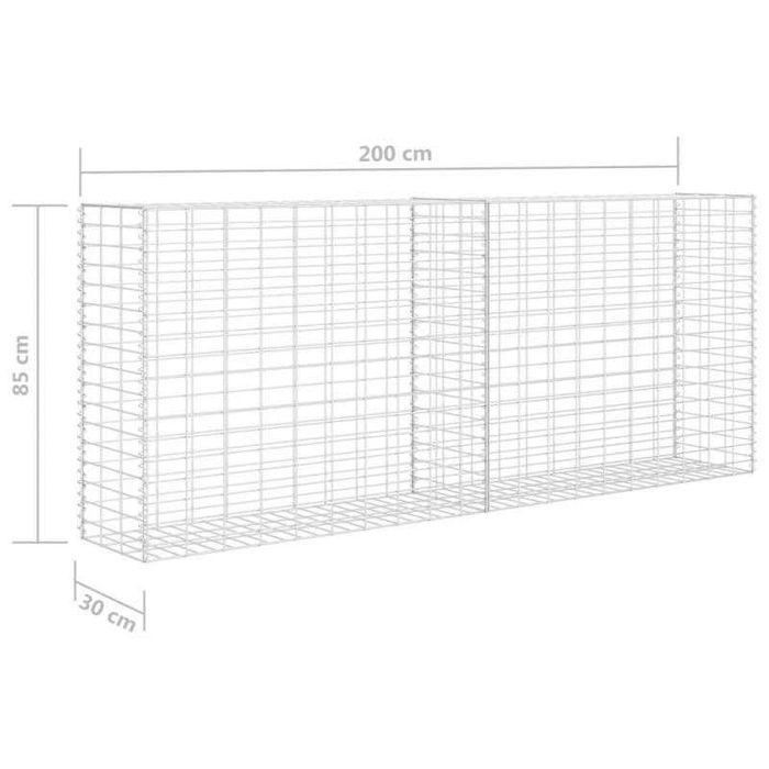 Cesto gabião 85x30x200 cm aço galvanizado