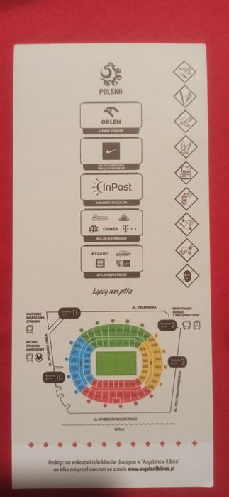 Bilet Polska - Chile 2022 odwołany mecz