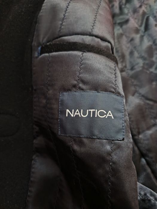 Płaszcz, budrysówka, Nautica, 40R, czarny, 80% wełna, ocieplany