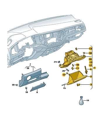 Nowy oryginalny schowek pasażera VW T-ROC