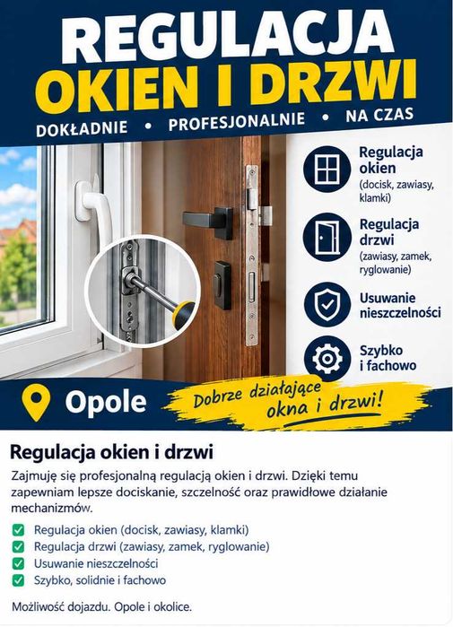 Regulacja okien i drzwi
