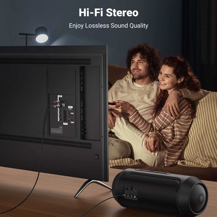 Кабель аудіо Jack 3.5mm на 2 RCA UGREEN HiFi UGREEN аудио для сабвуфера усилителя Aux Cable 3/5 метра