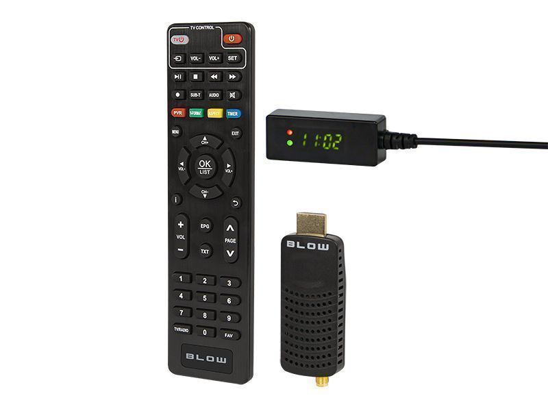 Tuner DVB-T2 BLOW 7000FHD MINI H.265 HEVC + antena pokojowa