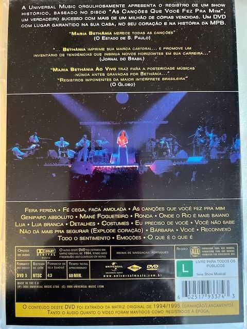 Maria Bethânia Ao Vivo: As Canções Que Voçê Fez Pra Mim