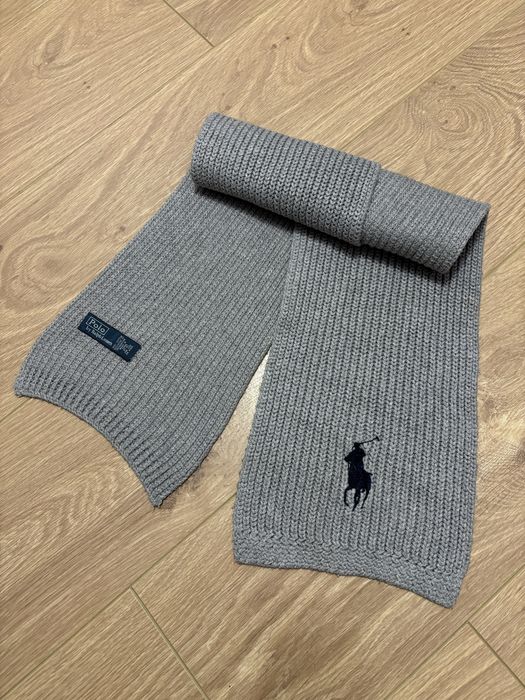 Шарф Ralph Lauren Big Pony вінтажний сірого кольору one size