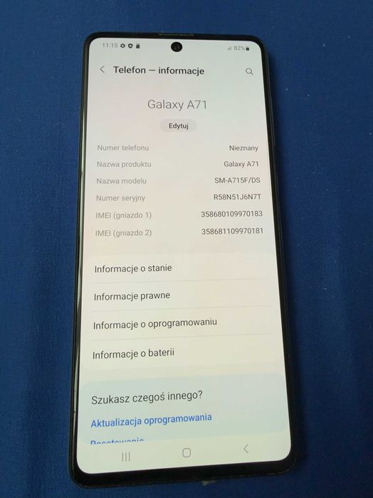 Sprzedam smartfon Samsung Galaxy A71