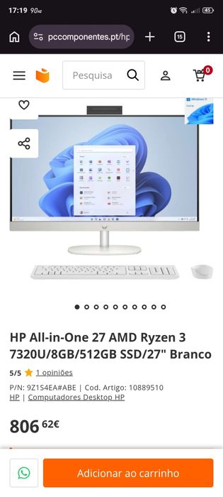All in One hp ryzen 5