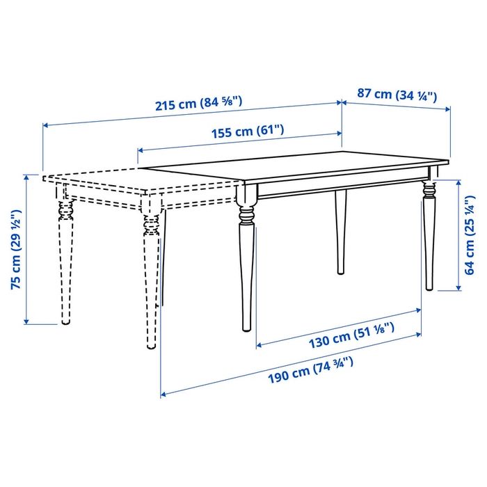 Stół Ikea z krzesłami