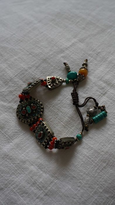 Bransoletka orientalna/etniczna/boho z kamieniami