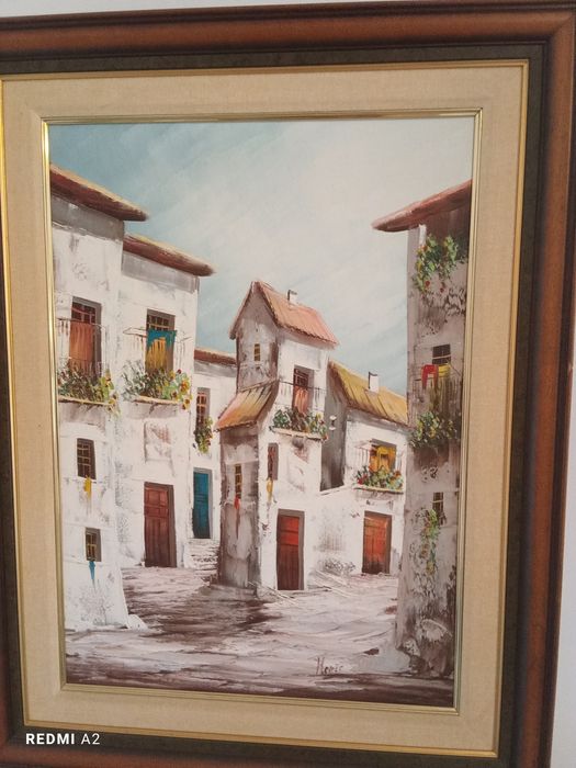 Quadro Pintura Vila Branca