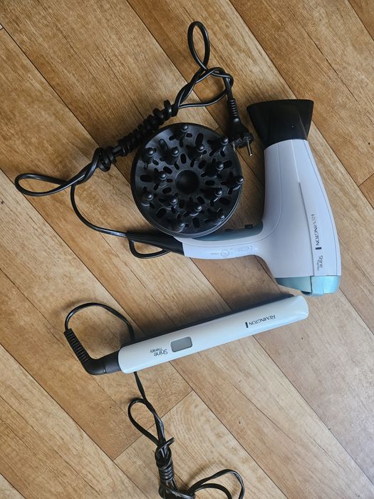 Zestaw prostownica i suszarka Remington Shine Therapy. Używana.