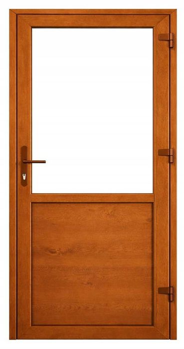 DRZWI Kacprzak 105x210 Drzwi ZEWNĘTRZNE PCV Złoty dąb Lewe Lider OLX