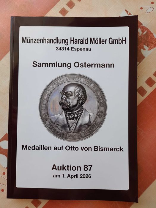Каталог монет и медалей Отто фон Бисмарка "Harald Moller", 2026 год