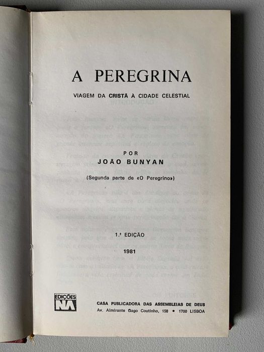 A Peregrina, de João Bunyan