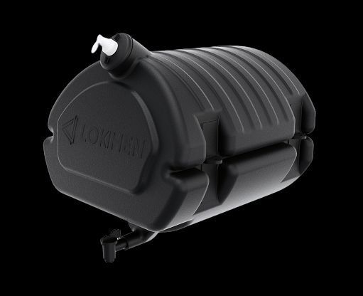 Zbiornik na wode 50L czarny z poj. na mydło Lokhen