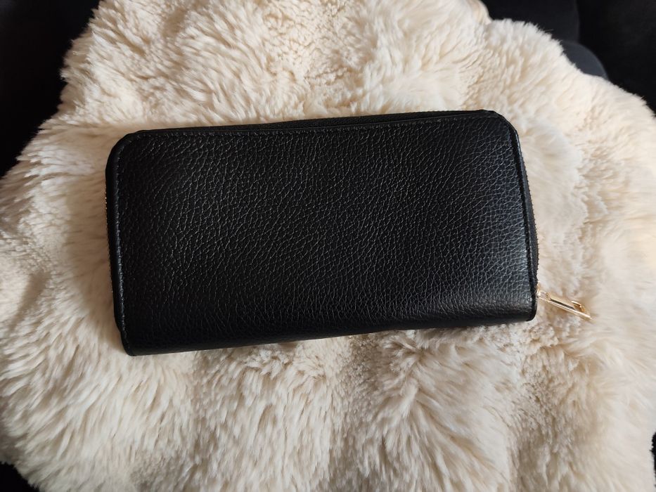 Portfel skórzany czarny włoski