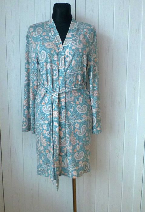 Tu clothing elegancki szlafrok podomka wzór paisley S