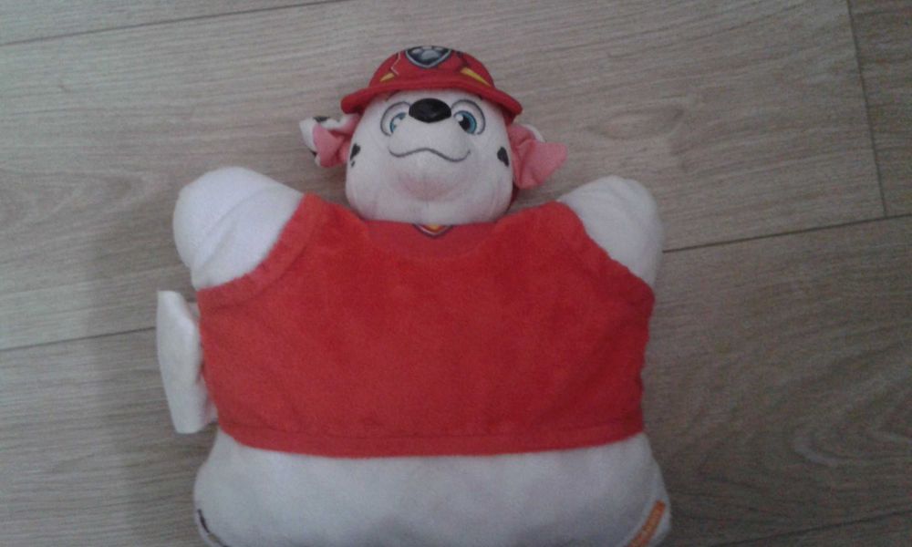 Psi Patrol Skye w samochodzie wyścigowym zabawka figurka poduszka