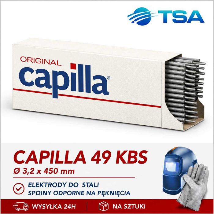 Elektroda Capilla 49 KBS ∅=3,2mm l=450mm - do stali konstrukcyjnych