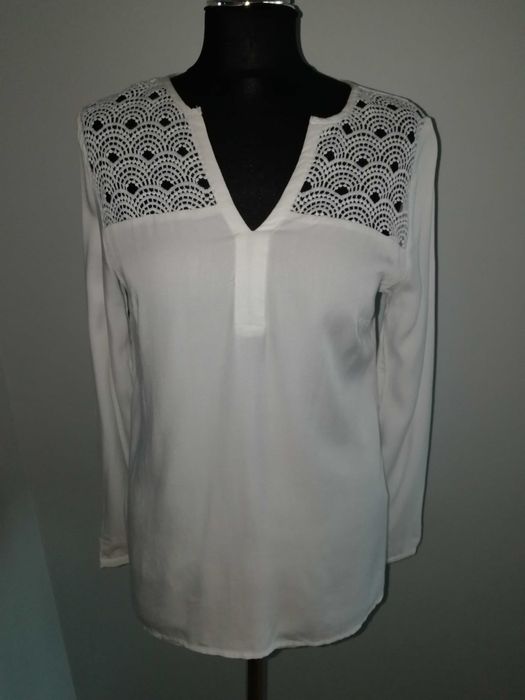 Bluzka z wiskozy biała