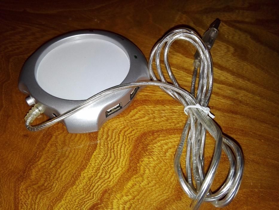 Rozgałęziacz - hub USB i podgrzewacz biurkowy np: do kawy