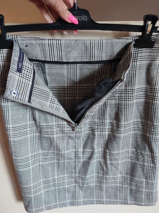 Spódniczka mini w kratkę Marks and Spencer S M