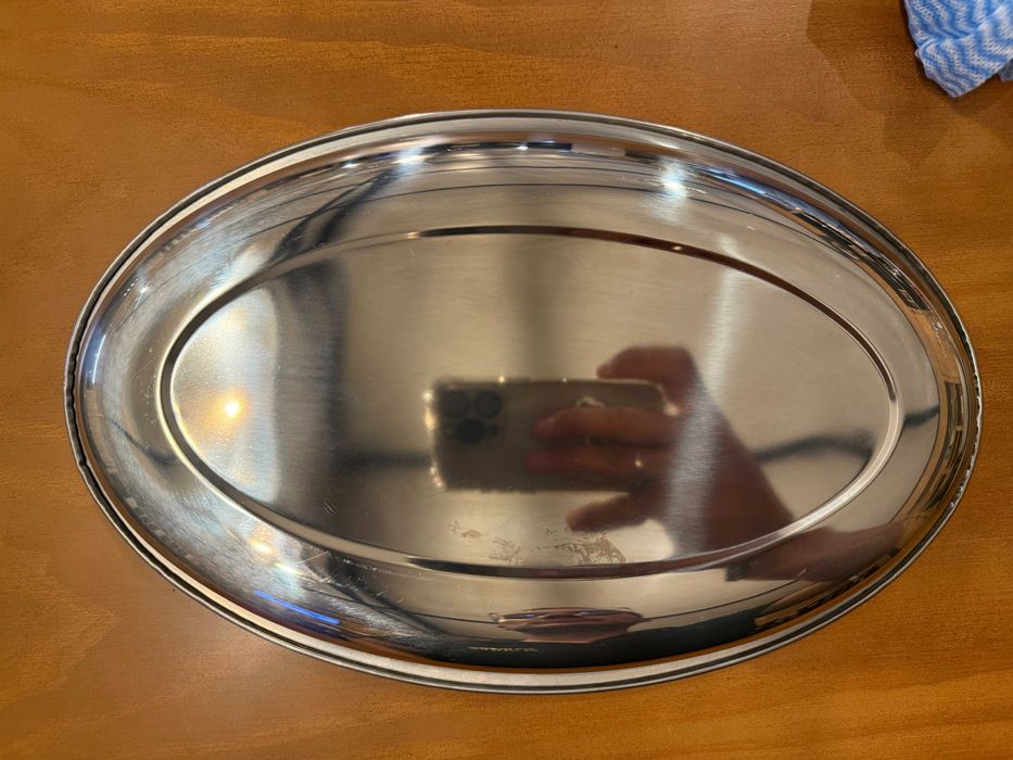 Bandeja oval inox 24cm