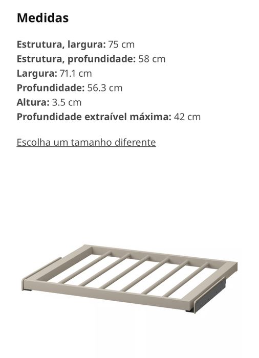 Ikea Komplement calceiro 75cm