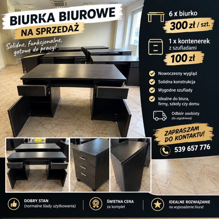 Biurko biurowe bardzo porzadne