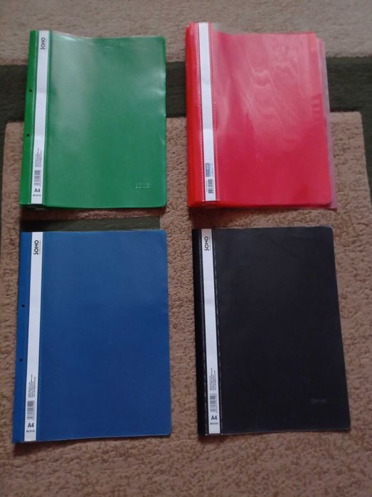 Продам 6 для паперів, 30 білих, 28 кольорових та папку на резинках