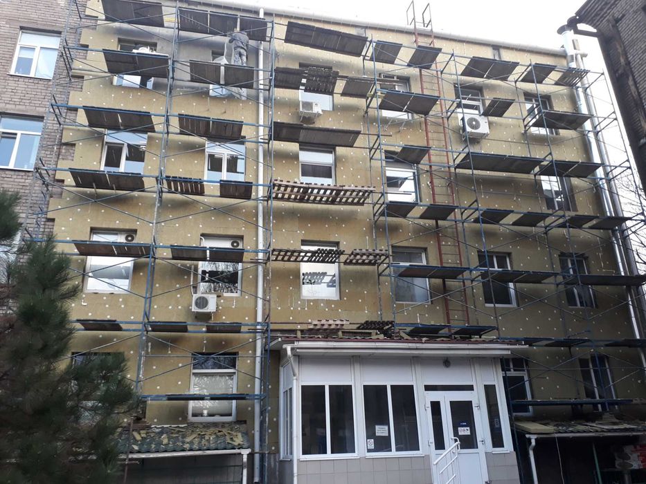 Утепление фасада дома, квартиры, здания. Пенопласт, базальтовая вата