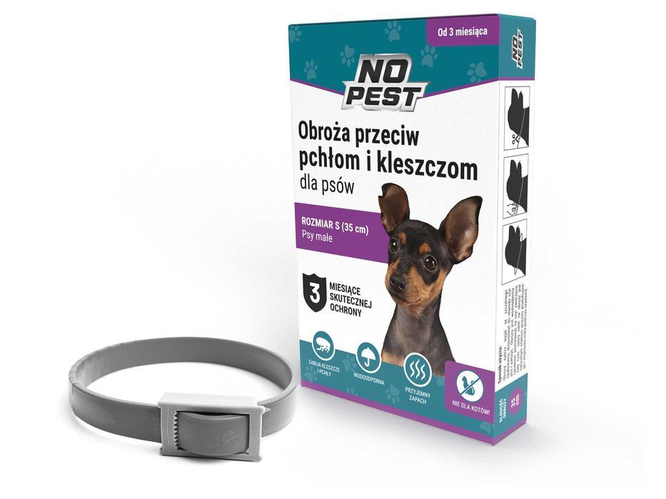 Obroża dla małych psów (35 cm) na pchły, kleszcze i pasożyty No Pest®