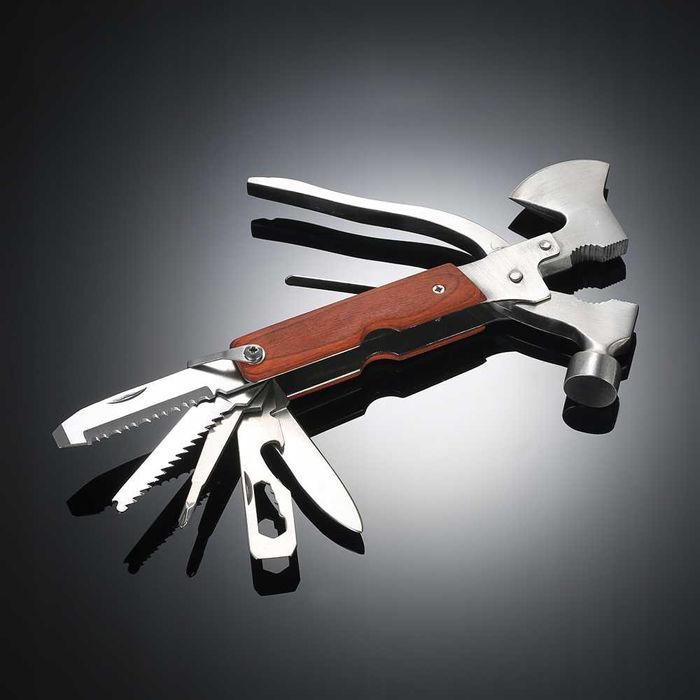 Multitool 12w1 młotek kombinerki scyzoryk survival