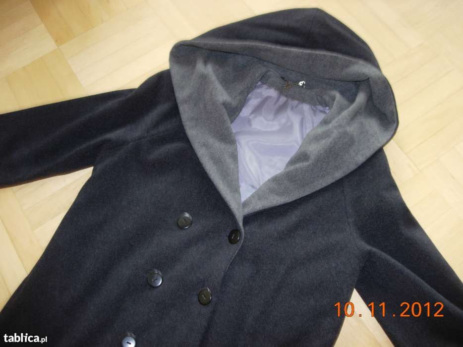 Super markowy płaszcz oversize wełna+kaszmir r.38-40