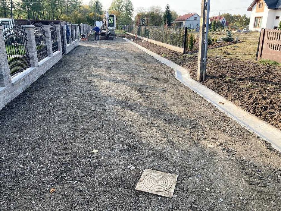 Usługi koparką, transportowe. Materiały sypkie, KAMIEŃ, PIASEK, ZIEMIA