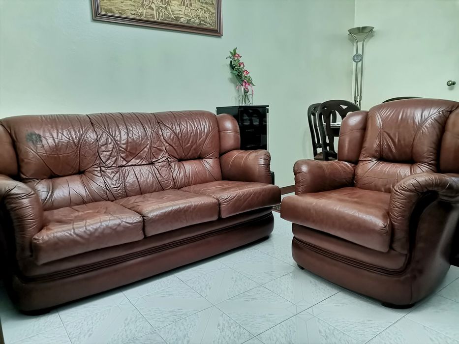 Sofás em pele (terno)