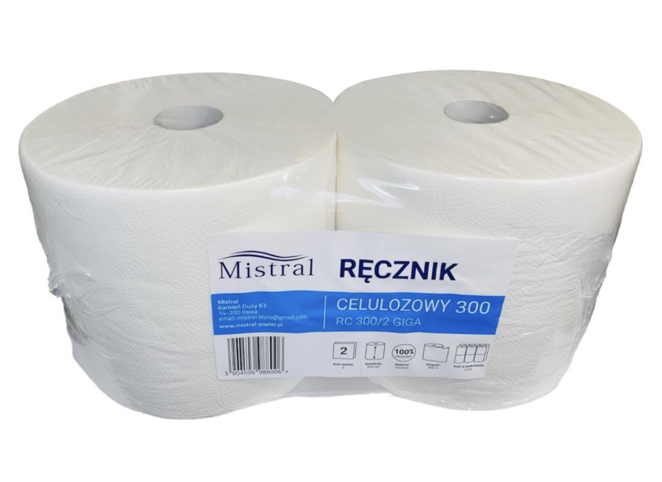 Ręcznik papierowy 2 GIGA rolki po 300m!
