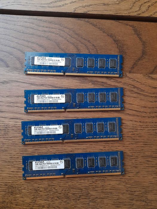 Vendo 4 memórias ELPIDA 2GB 2Rx8 PC3 usadas