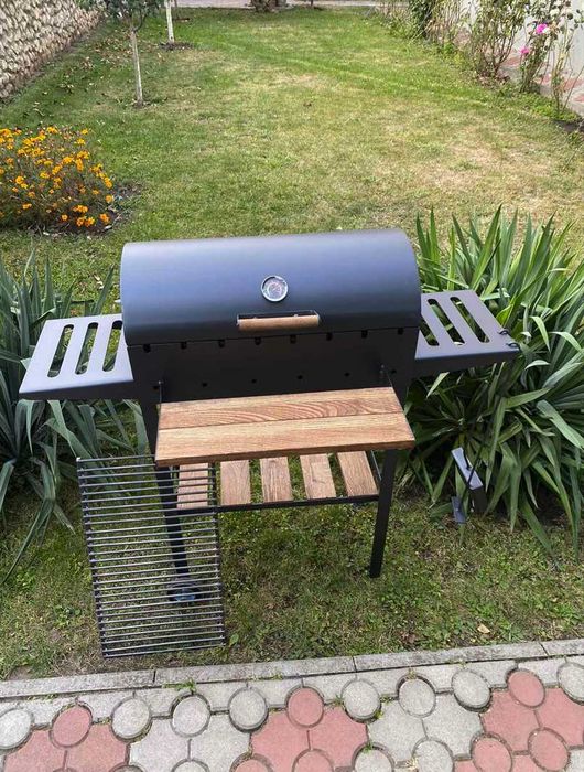 Компактний Мангал гриль барбекю метал 4 мм на 8 шампурів ПОСИЛЕНИЙ