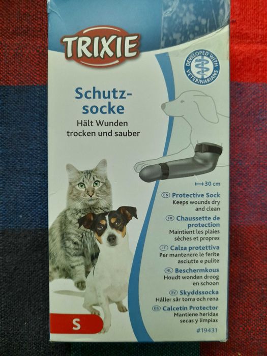 Trixie PROTECTIVE SOCK Захисна шкарпетка для котів/собак (силікон) S.
